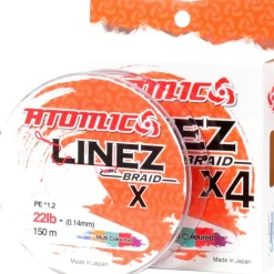 ATOMIC LINEZ X4 BRAID LINE 150m MULTI COLOUR - 6lb - PE 0.3