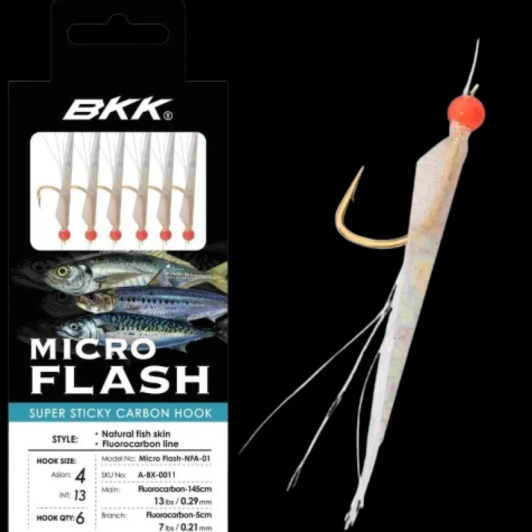 BKK MICRO FLASH SABIKI RIG NATURAL - 6