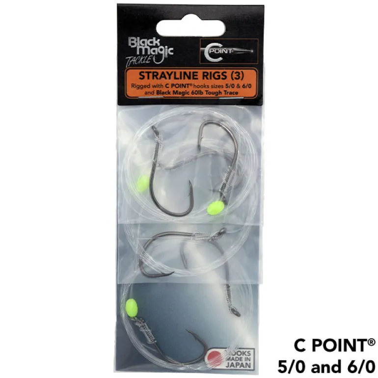 BLACK MAGIC C POINT STRAYLINE RIGS - 5/0 & 6/0