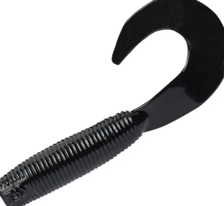 DAIWA BAIT JUNKIE 2.5 INCH GRUB LURE - #13 Black UV - Qty 8