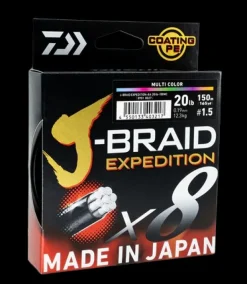 DAIWA J BRAID EXPEDITION X8 BRAID LINE 500m MULTI - PE 1.5 - 20lb
