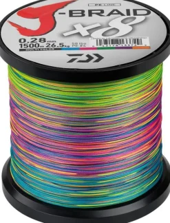 DAIWA J BRAID X8 BRAID LINE 3000m MULTI COLOUR - 15lb