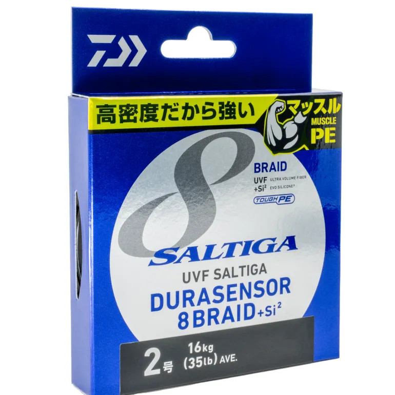 DAIWA SALTIGA DURASENSOR X8 BRAID LINE 200m CHARTREUSE - PE 1.5 - 26lb