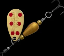 DAIWA SILVERCREEK SPINNER 4.0 LURE - Gold/ Red Dot