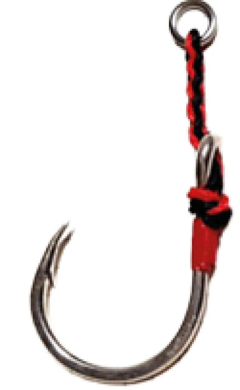 DAMIKI VEX JIGGING ASSIST HOOKS - Red - 7/0