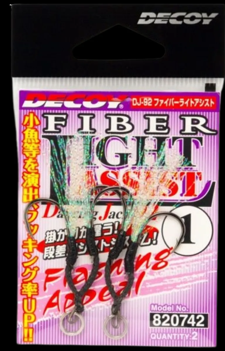 DECOY FIBRE LIGHT TWIN ASSIST DJ-92 HOOKS - 2