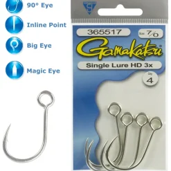 GAMAKATSU SINGLE LURE HD HOOK PACK - 3/0