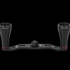 GOMEXUS BAITCAST CARBON POWER HANDLE WITH CNC KNOB 95mm - BKRD - Black Red 7x4mm
