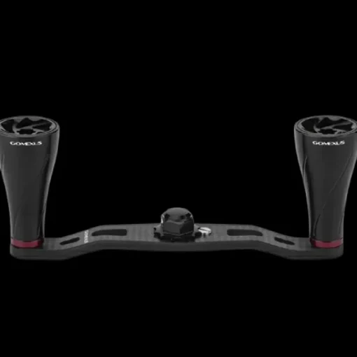 GOMEXUS BAITCAST CARBON POWER HANDLE WITH CNC KNOB 95mm - BKRD - Black Red 7x4mm