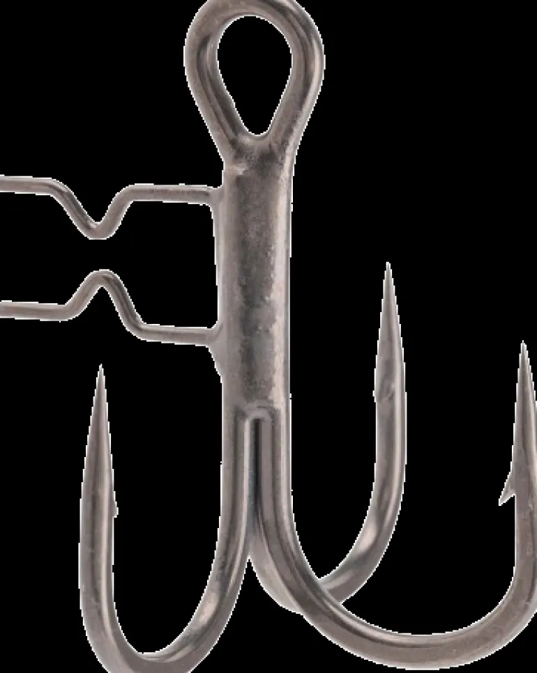 MIKADO JAWS VERTICAL TREBLE HOOKS BLACK 2/0