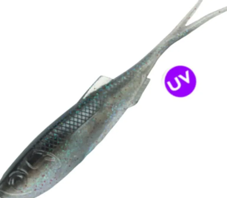 MOLIX RT FORK FLEX LURE 6 INCH - UV Clear Chart Multicolour Flake