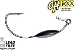 OMTD OH1500 T-SWIMBAIT WEIGHTED HOOK 1/28oz - 1g - 1/0 - Qty 4