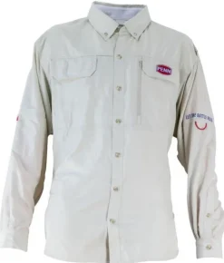 PENN VENTED PERFORMANCE FISHING SHIRT OATMEAL - Small
