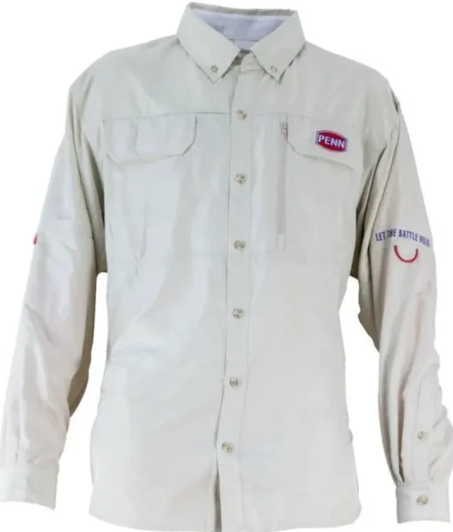 PENN VENTED PERFORMANCE FISHING SHIRT OATMEAL - Small