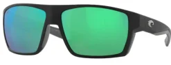 06S9045 COSTA BLOKE 580G GLASS POLARIZED SUNGLASSES - Frame: Matte Black/ Lens: Green Mirror