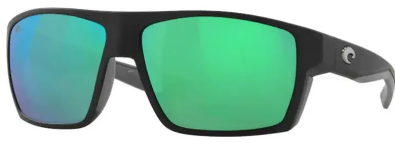 06S9045 COSTA BLOKE 580G GLASS POLARIZED SUNGLASSES - Frame: Matte Black/ Lens: Green Mirror