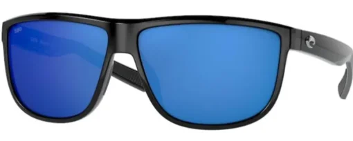 06S9010 COSTA RINCONDO 580G GLASS POLARIZED SUNGLASSES - Frame: Shiny Black/ Lens: Blue Mirror