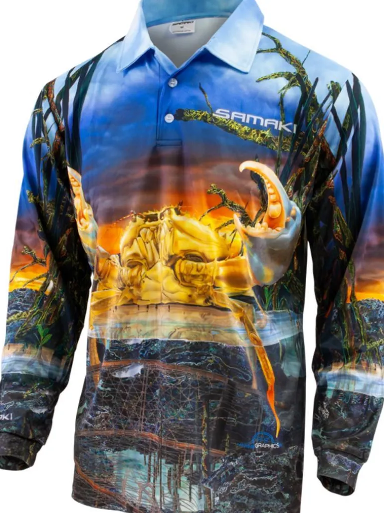 SAMAKI MUDCRAB LONG SLEEVE SHIRT - 3X Large