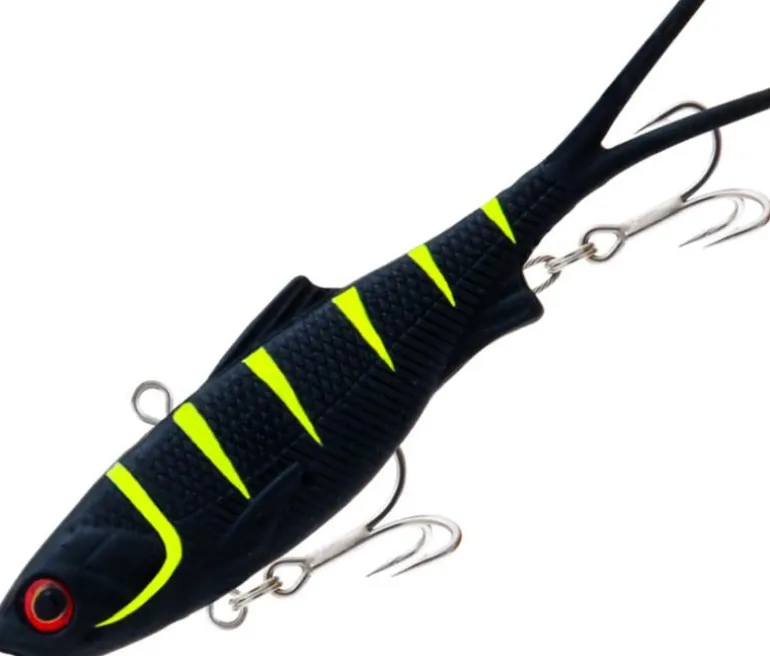 SAMAKI VIBELICIOUS VIBE 100mm - 20g LURE - Black Snake Chartreuse UV
