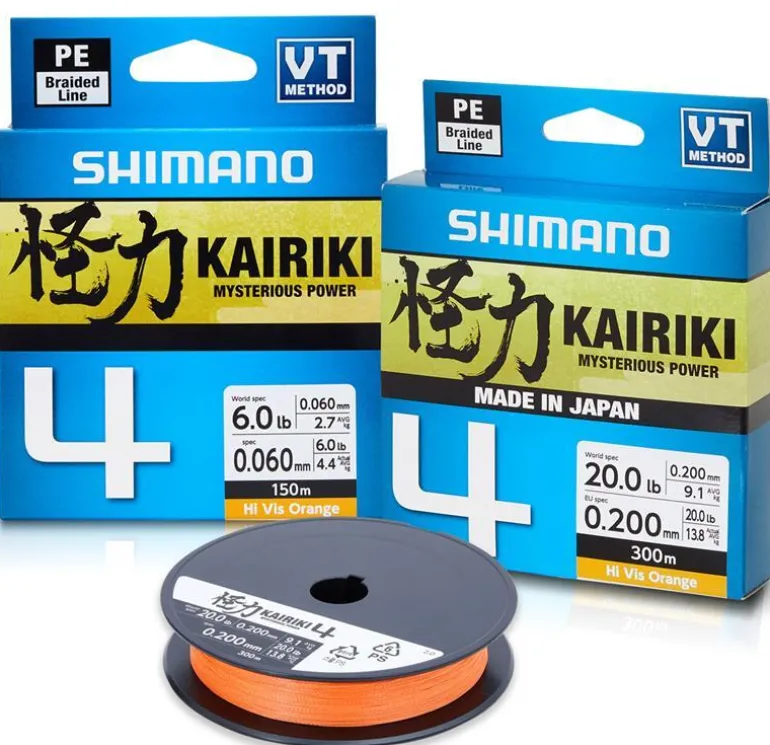 SHIMANO KAIRIKI 4 BRAID LINE 300m ORANGE - 20lb
