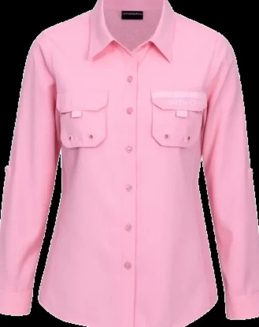 SHIMANO LADIES VENTED SHIRT Pink - Size 8