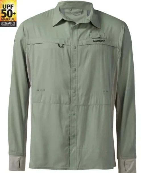 SHIMANO PRO STRETCH VENTED SHIRT SEAFOAM - Small