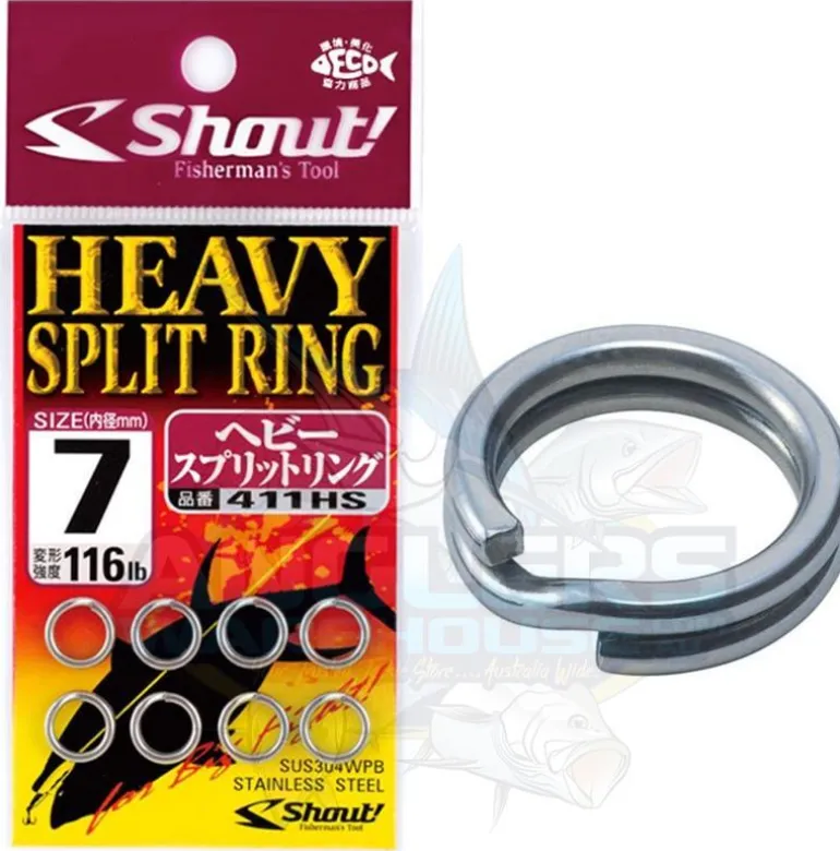 SHOUT HEAVY SPLIT RINGS - #2 - 57lb - Qty 20