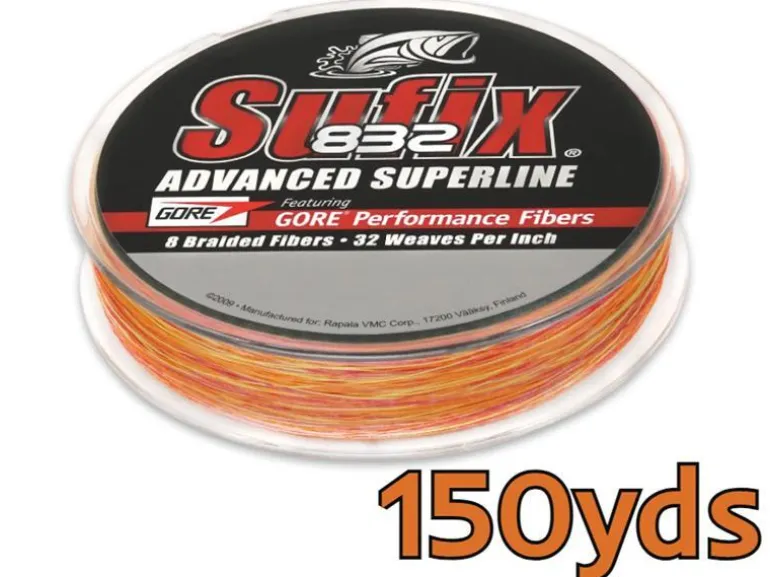 SUFIX 832 BRAID LINE 150yds FIRE CAMO - 6lb