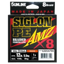 SUNLINE SIGLON AMZ X8 BRAID LINE 150m ORANGE - 6lb