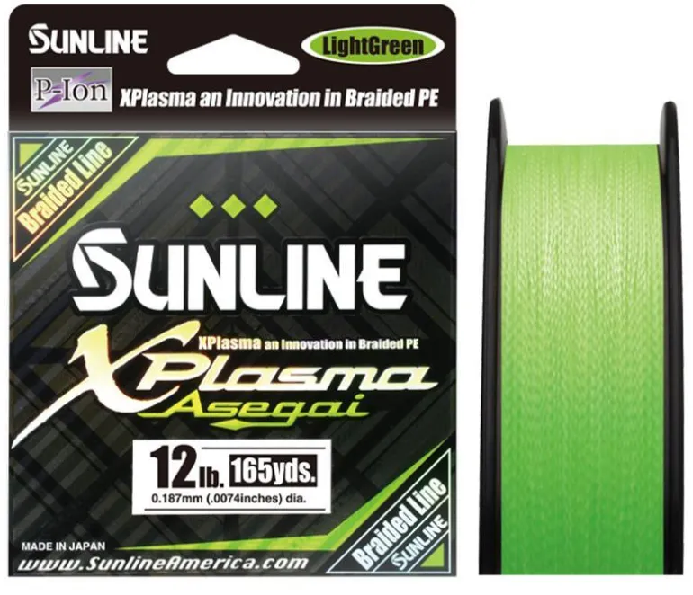 SUNLINE X PLASMA ASEGAI X8 BRAID LINE 165yds GREEN - 6lb