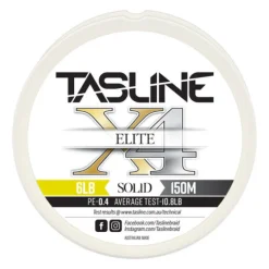 TASLINE ELITE X4 PURE BRAID 150m WHITE - 6lb