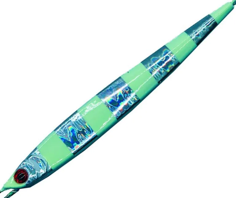 TODD EXPLORER LONG JIG LURE 120g - Chrome Zebra Glow