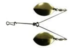 TT LURES TRIBE TWIN JIG SPINNERS - GOLD Size 2 - Qty 2