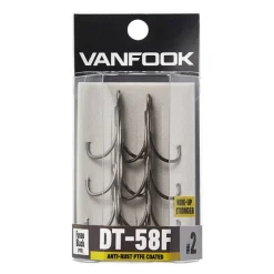 VANFOOK DT-58F PTFE COATED TREBLE HOOK - 6