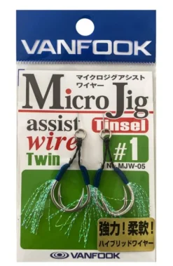 VANFOOK MICRO JIG ASSIST WIRE HOOKS TWIN - MJW-05 - 2