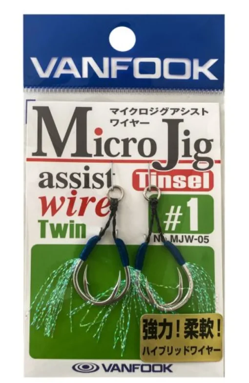 VANFOOK MICRO JIG ASSIST WIRE HOOKS TWIN - MJW-05 - 2
