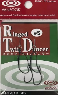 VANFOOK RT-31B RINGED TWIN DANCER ASSIST HOOKS - S